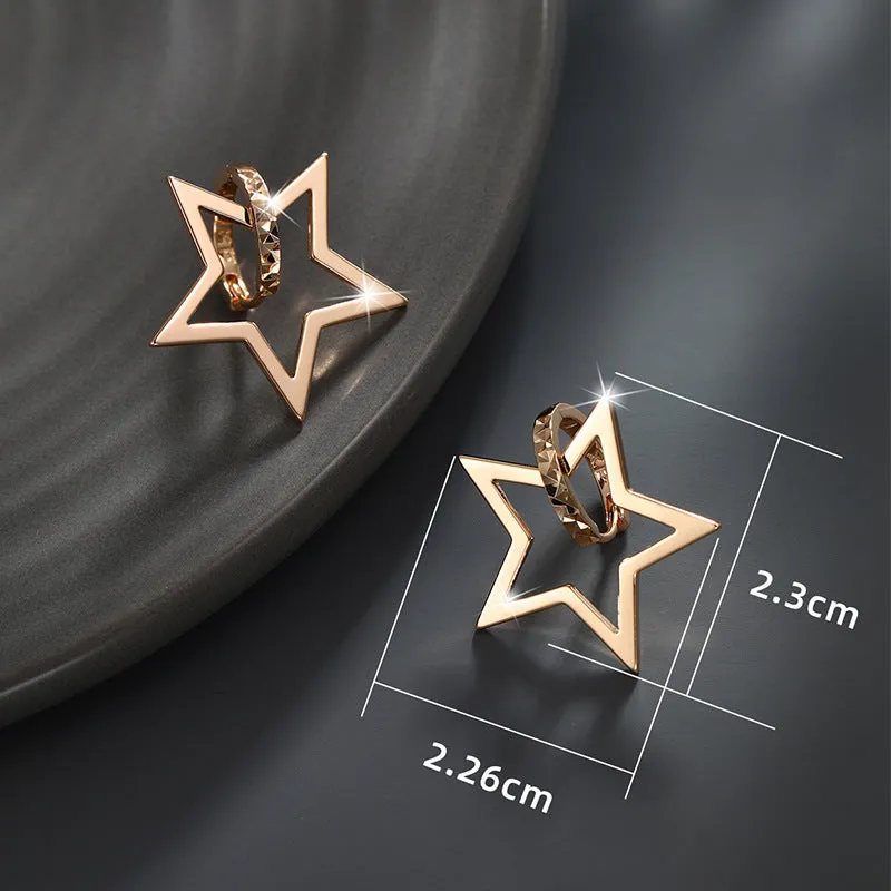 Jewelry New Niche Fashion Star Earrings Women's Simple Earrings Exquisite Small High-end Temperament Earrings