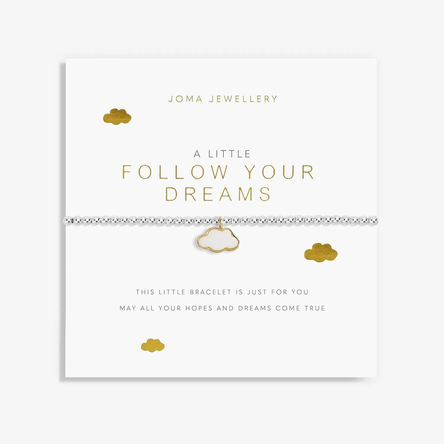 Joma Jewellery Silver A Little 'Follow Your Dreams' Bracelet
