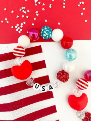 July 4th USA Bracelet