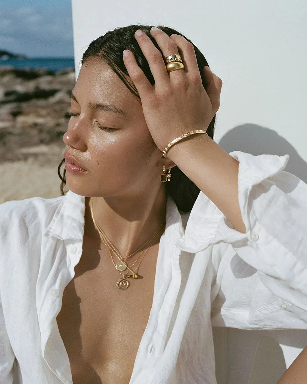 Kirstin Ash Glisten Cuff - Gold
