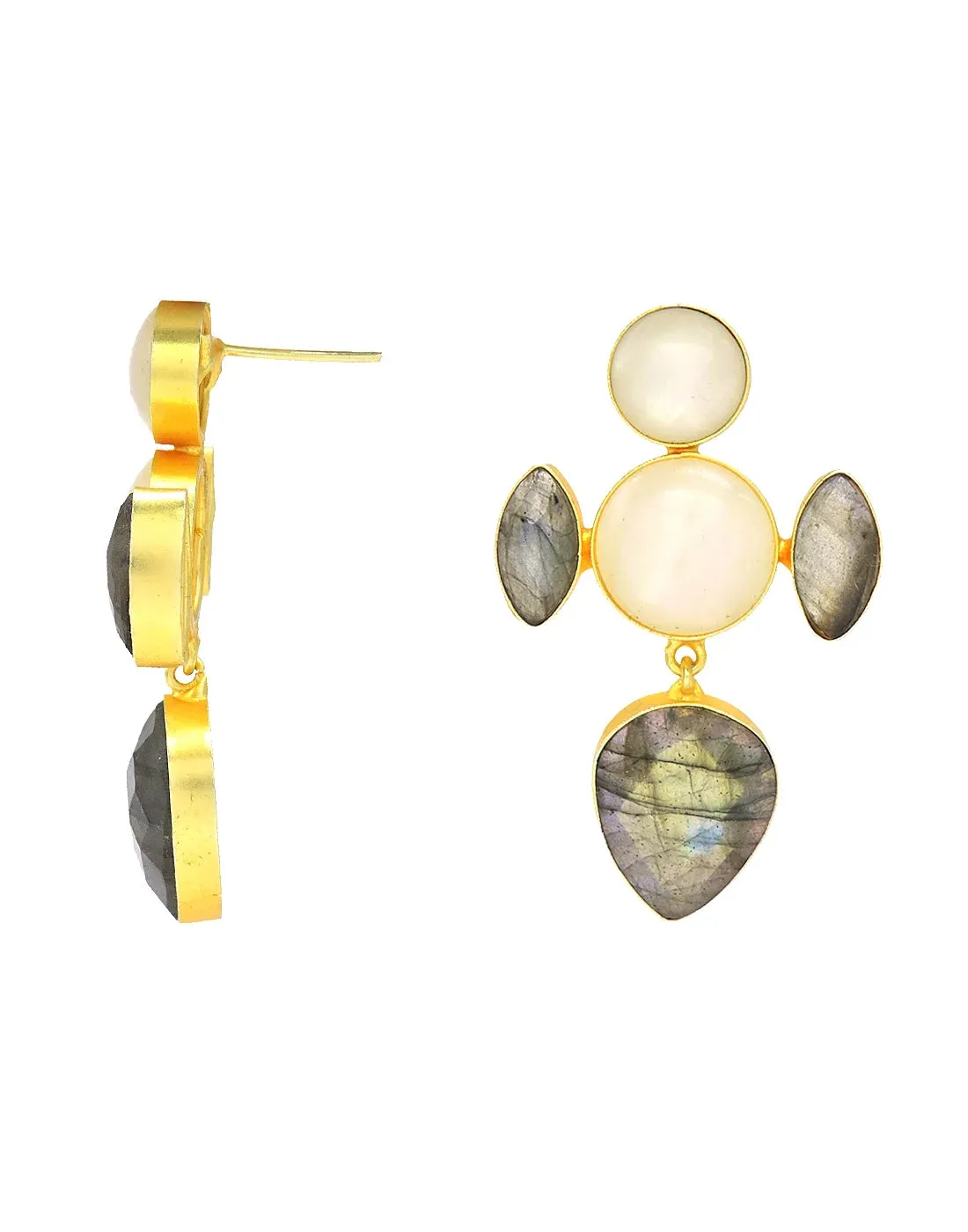 Labradorite & MOP Earrings