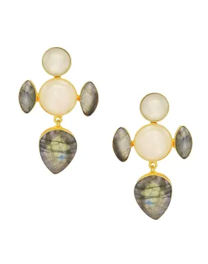 Labradorite & MOP Earrings