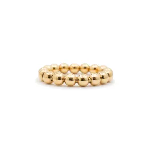 Ladies 18K Yellow Gold Adjustable Bead Band