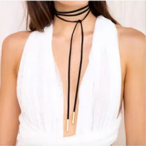 Lalynnly 3PCS Long black choker jewlery necklaces for women
