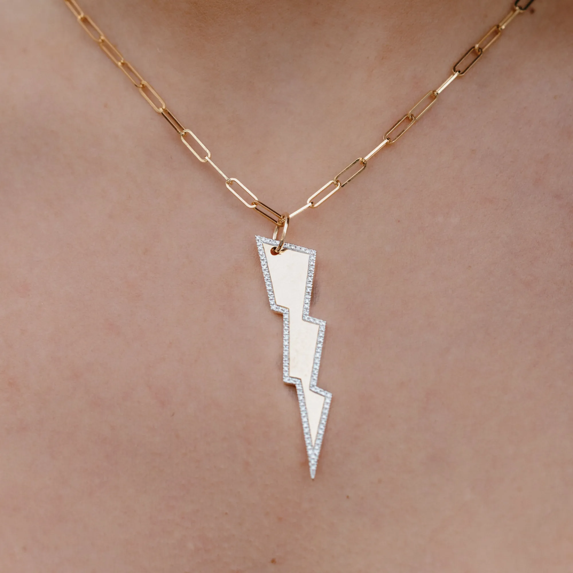 Lightning Bolt Diamond Pendant