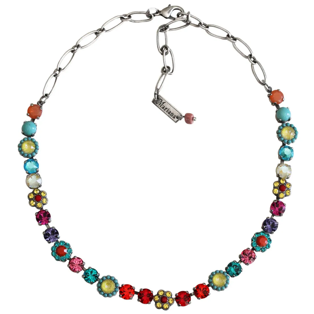 Mariana "Poppy" Silver Plated Must-Have Blossom Necklace Crystal Necklace, 3173/4 M1909