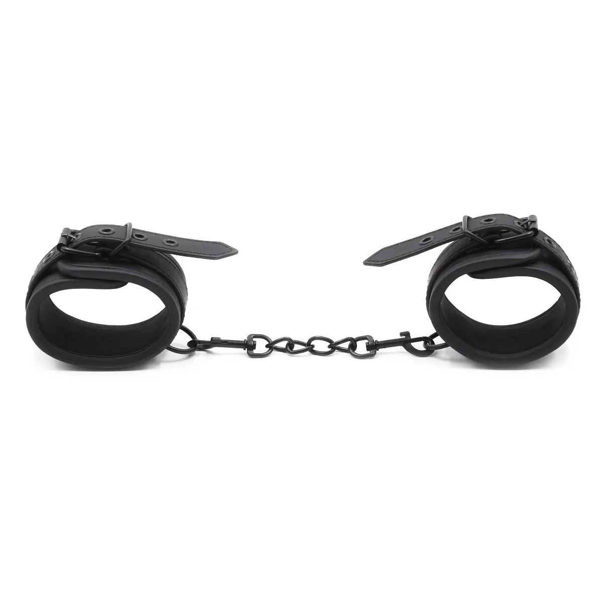 Matte Leather Cuff Bracelets with Detachable Chain