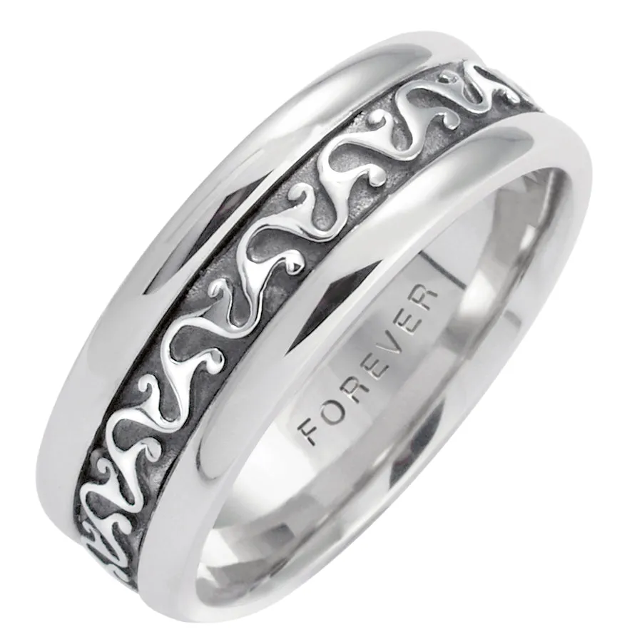 MEN'S "CELTIC SCROLL" WEDDING BAND