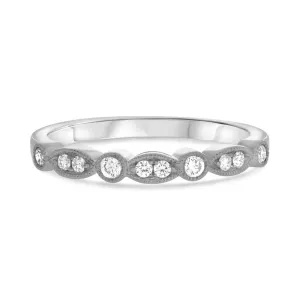 Milgrain Diamond Wedding Band