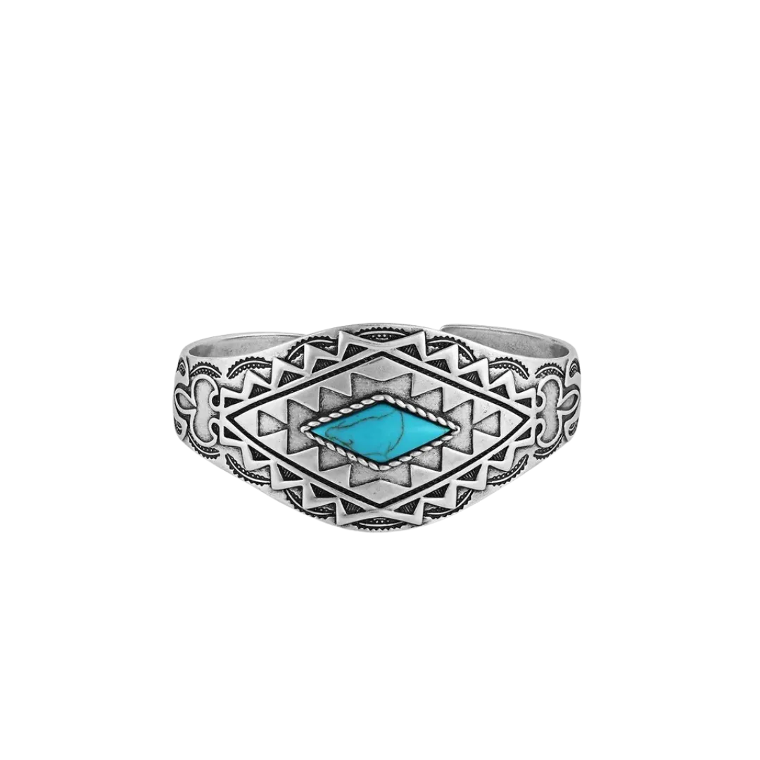 Montana Women's Silversmith Blanket Statement Turquoise Cuff Bracelet