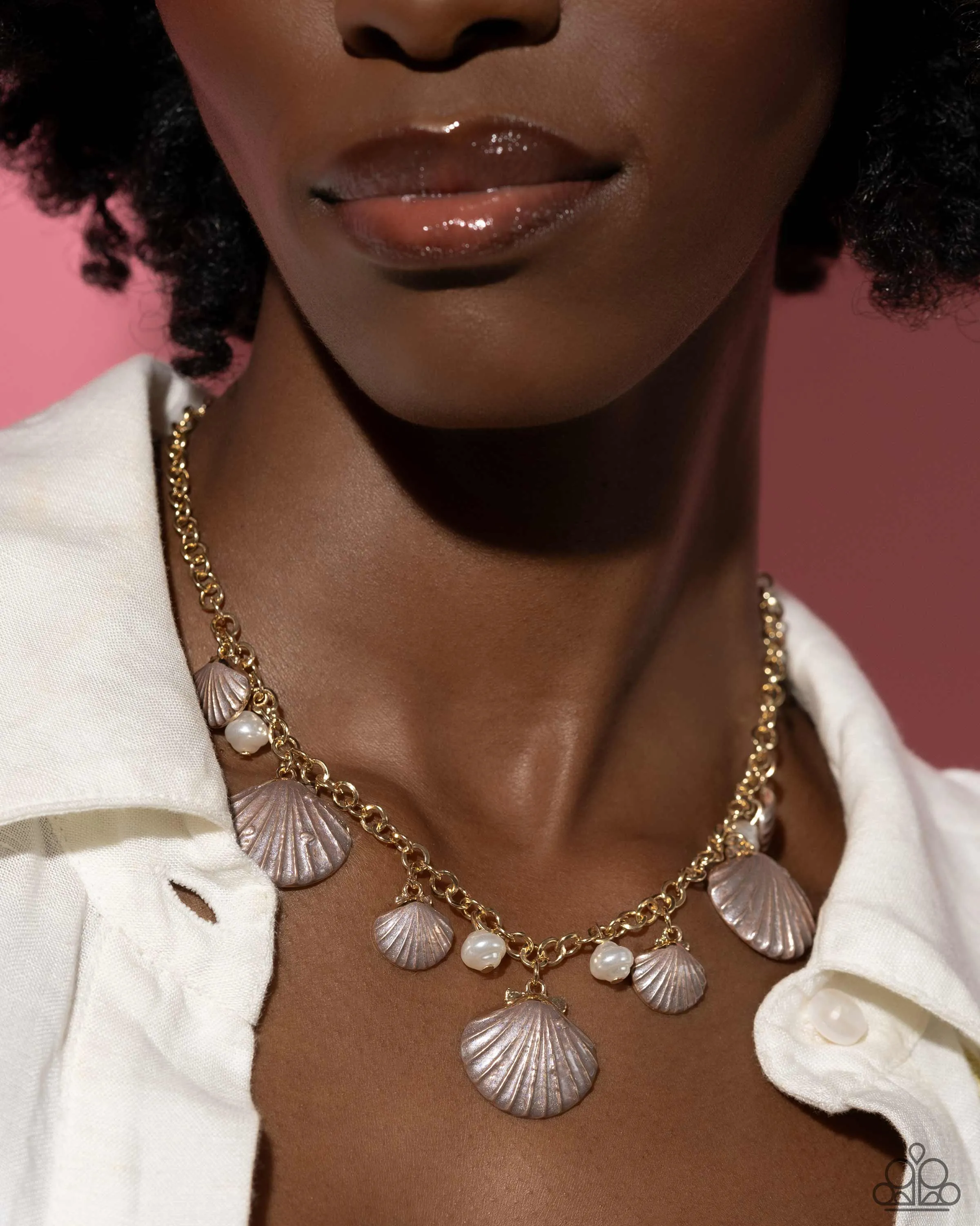 Necklaces Seashell Sophistication - Brown SU2