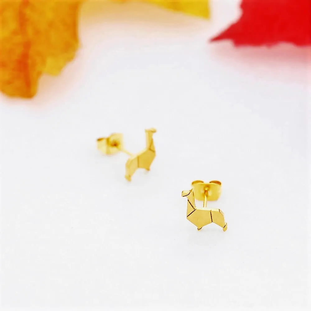 Origami Alpaca Earrings