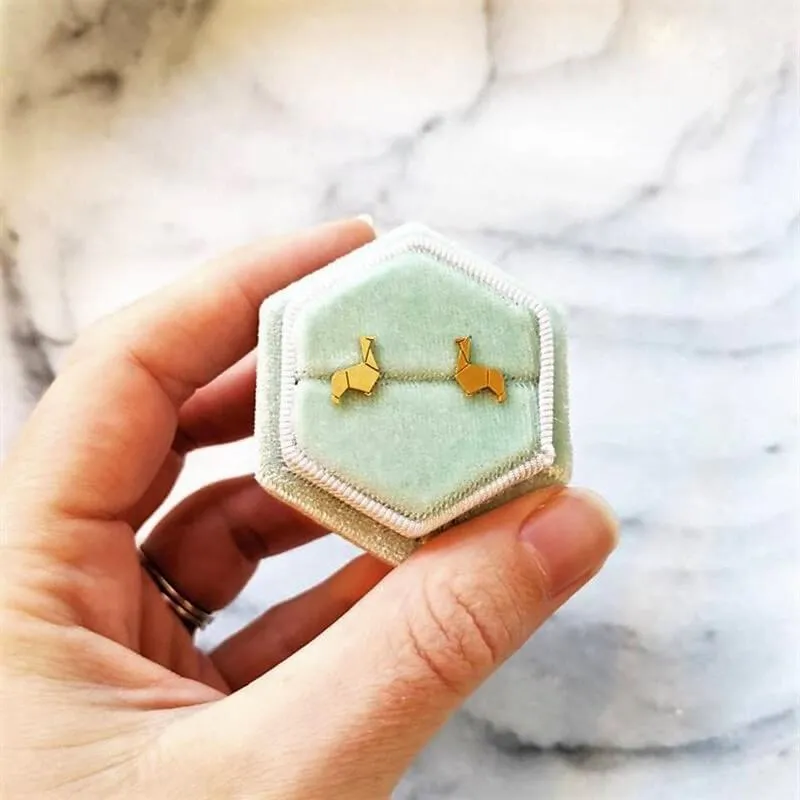 Origami Alpaca Earrings