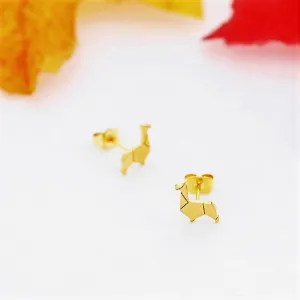 Origami Alpaca Earrings