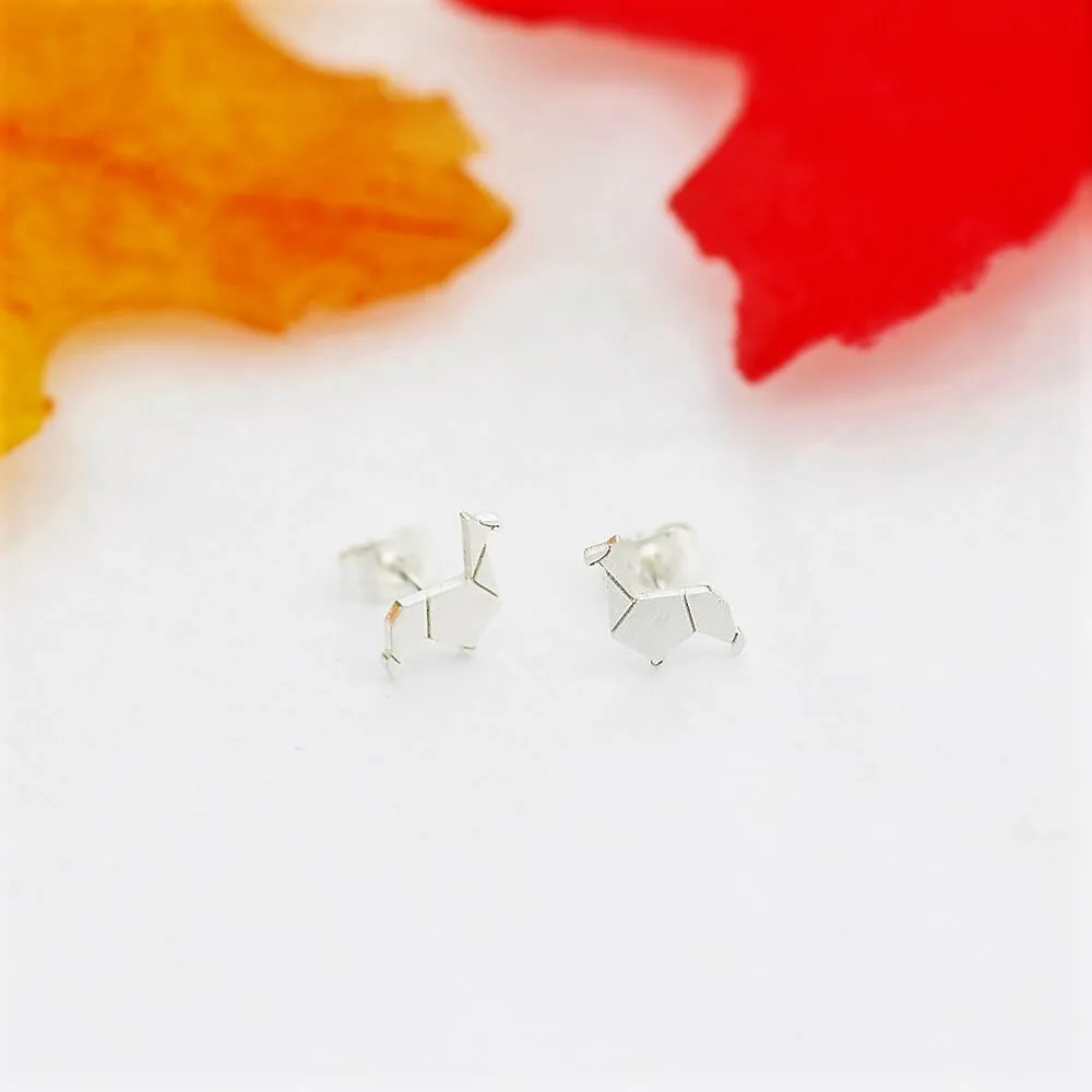 Origami Alpaca Earrings