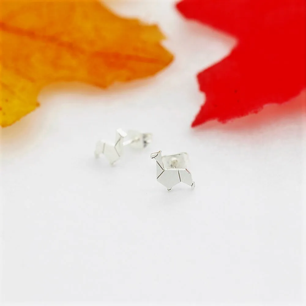 Origami Alpaca Earrings