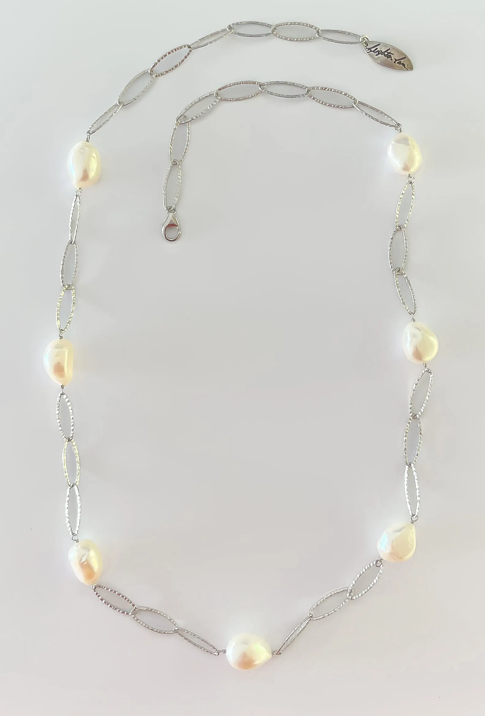 Oval Freshwater Pearl Necklace