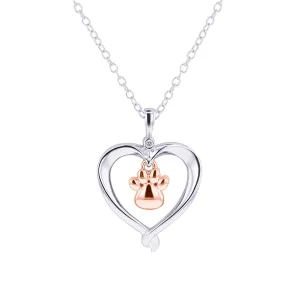 Paw to my Heart Diamond Necklace
