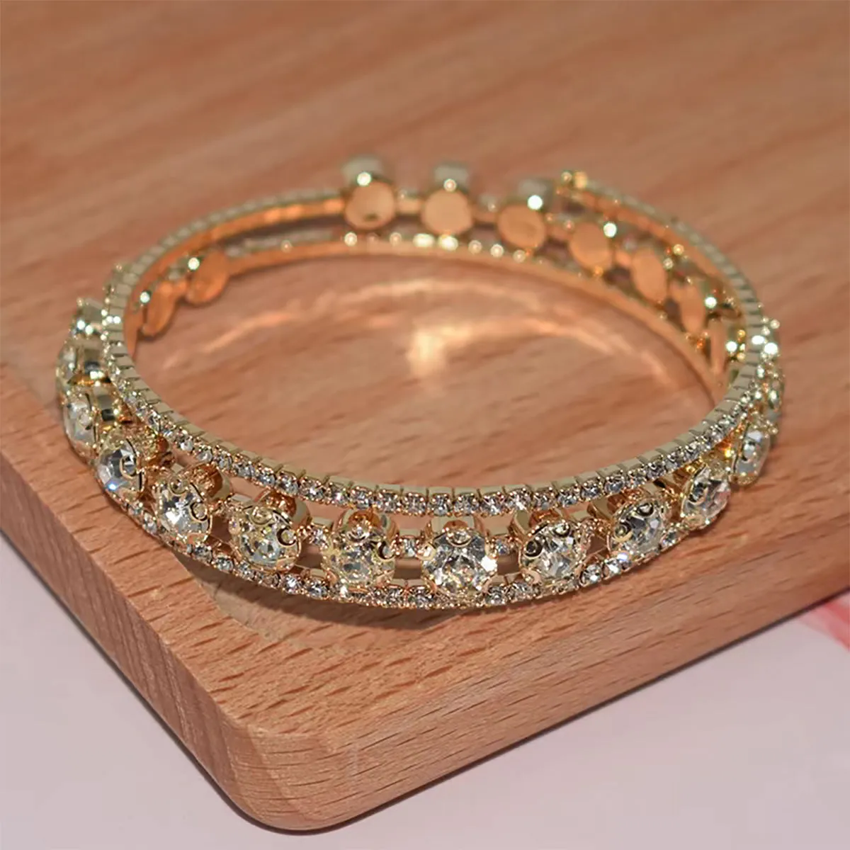 Radiant Wrap Bangle in 14k Gold Over Sterling Silver