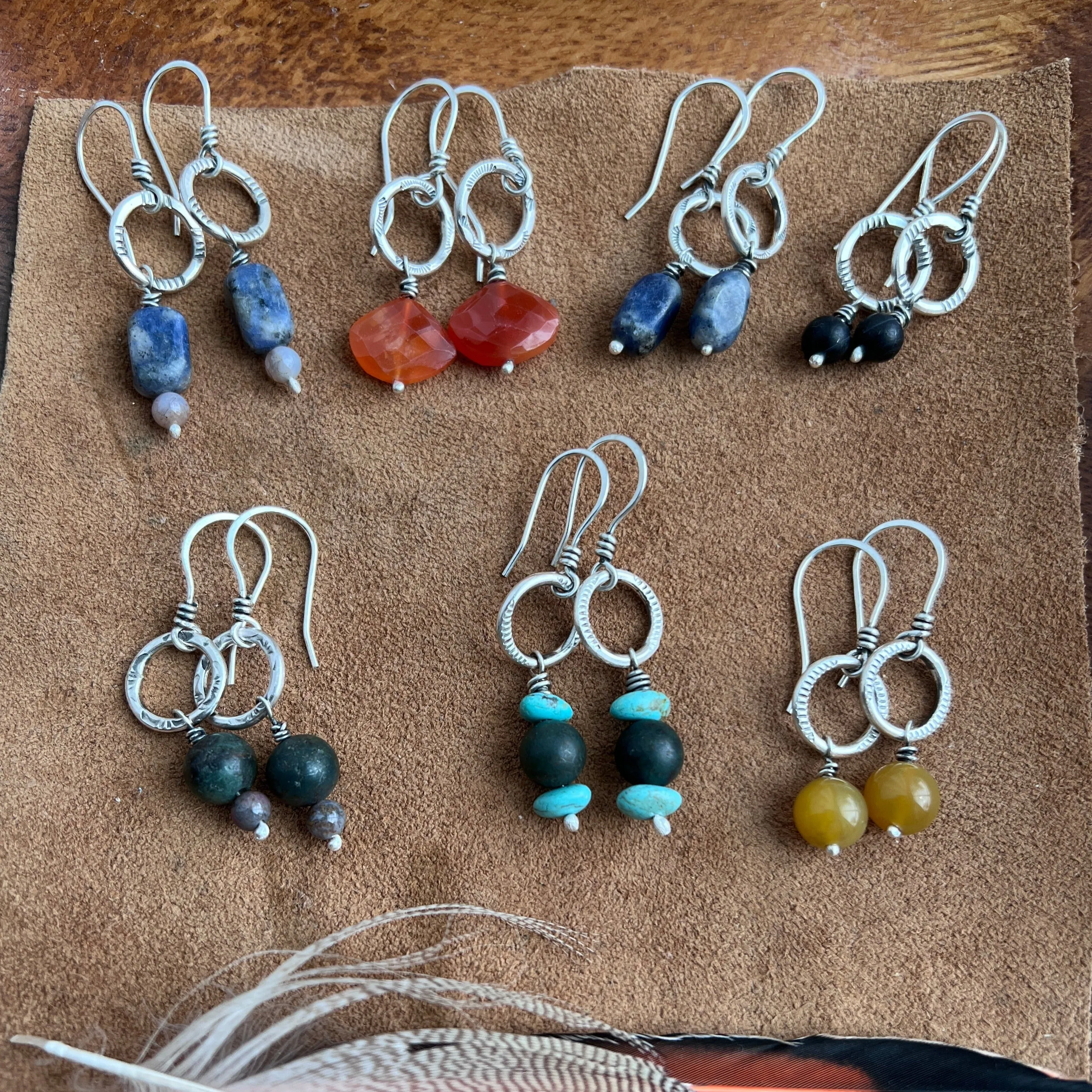 Silver & Stones Earrings