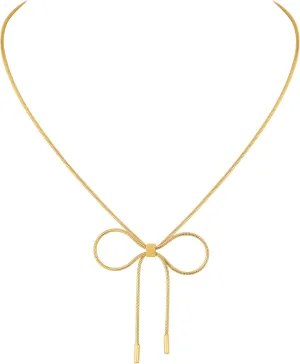 Simple Dainty Bow Necklace for Women, Coquette Aesthetic Jewlery for Women Girls