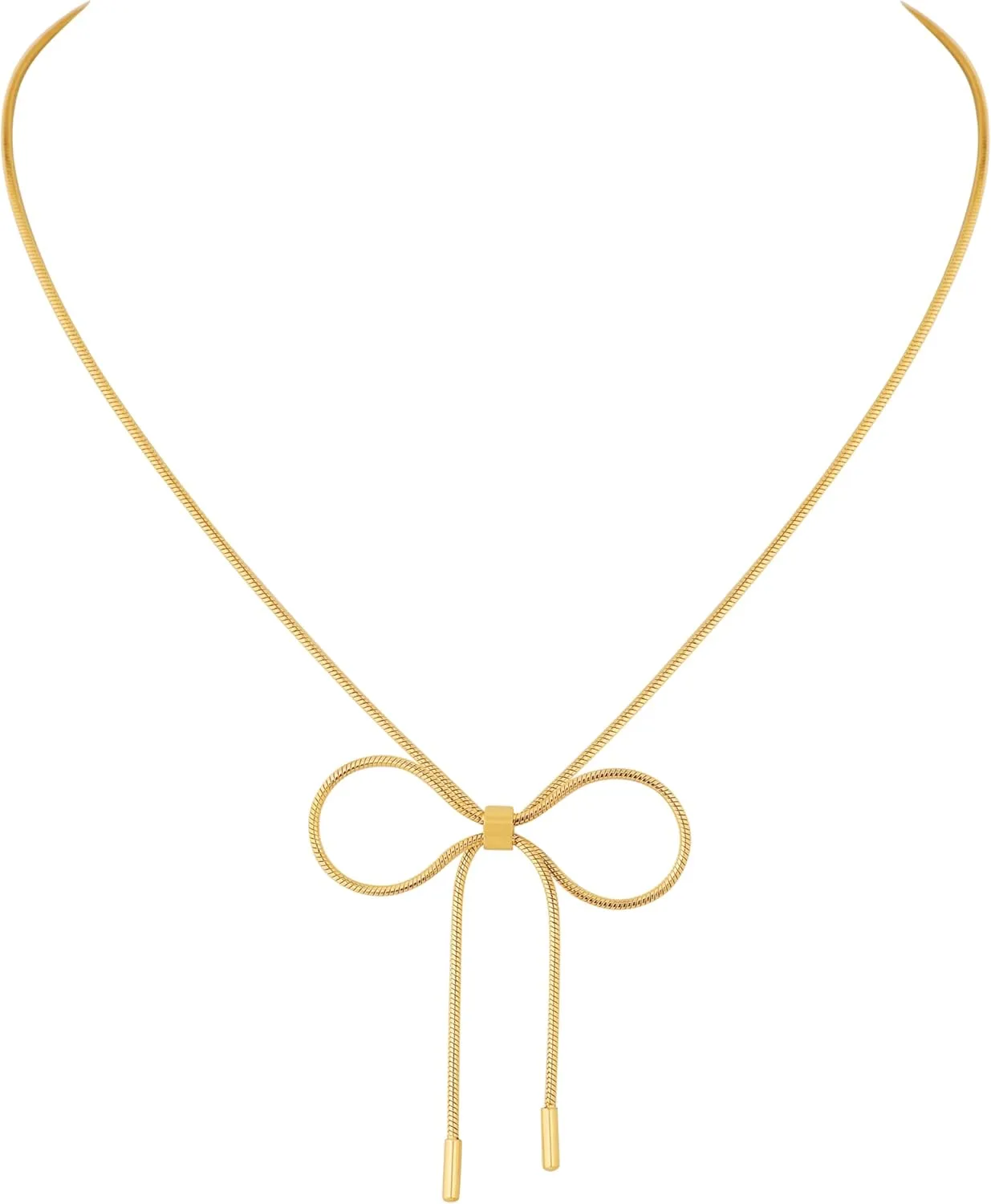 Simple Dainty Bow Necklace for Women, Coquette Aesthetic Jewlery for Women Girls