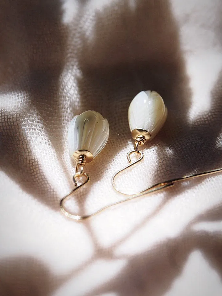 Simple Pikake Earrings - Kamakana