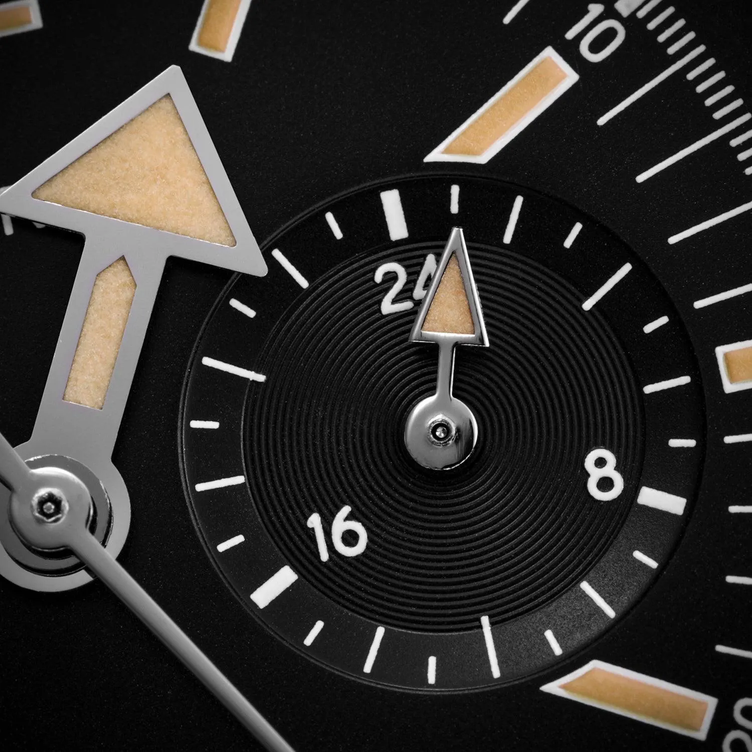 Skindiver WT Chrono-Mecaquartz Black Bezel Vintage Chronograph
