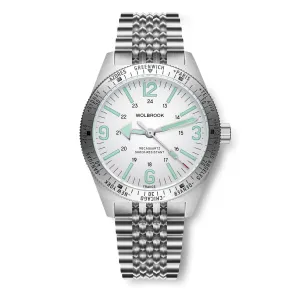 Skindiver WT Mecaquartz Bracelet Watch - White & Steel