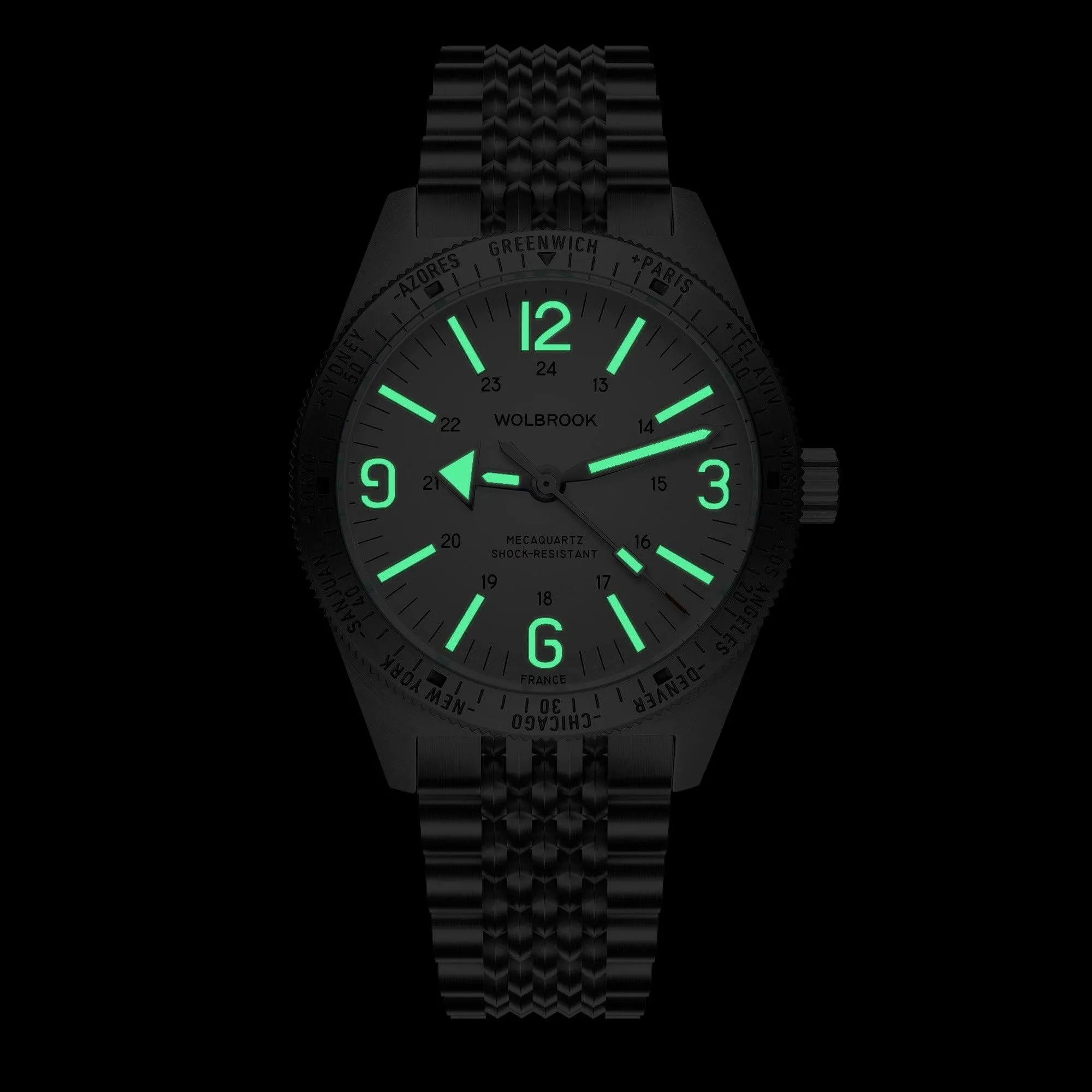 Skindiver WT Mecaquartz Bracelet Watch - White & Steel
