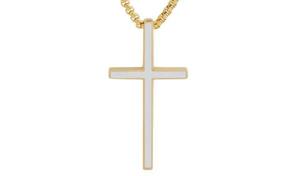 Sleek Stainless Steel Cross Necklace