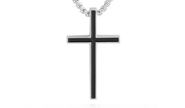 Sleek Stainless Steel Cross Necklace