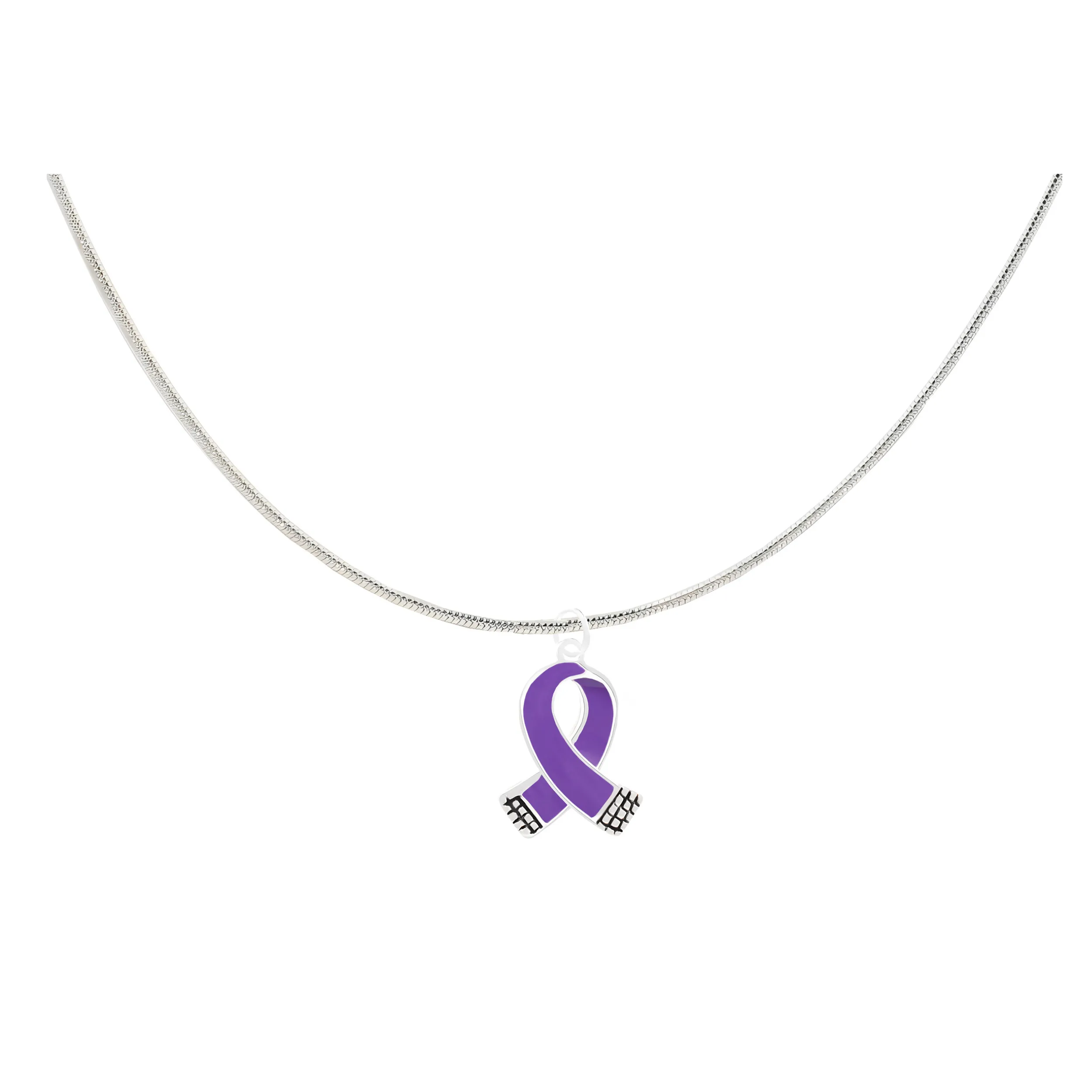 Small Size Purple Ribbon Necklaces