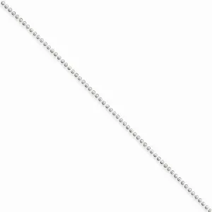 Sterling Silver Beaded Chain Anklet