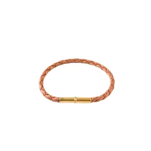 Tan Flint Single Waxed Canvas Bracelet, Large
