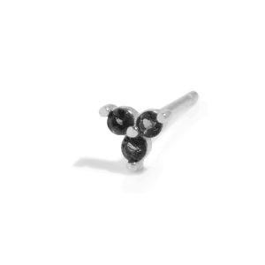 THE SALLY STUD BLACK - sterling silver