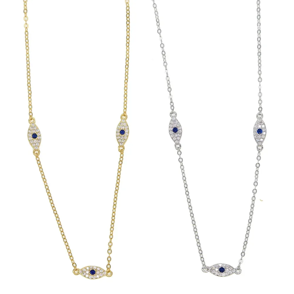 Turkish evil eye  adorable chain necklace