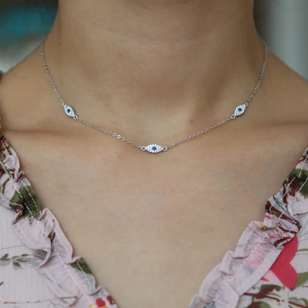 Turkish evil eye  adorable chain necklace