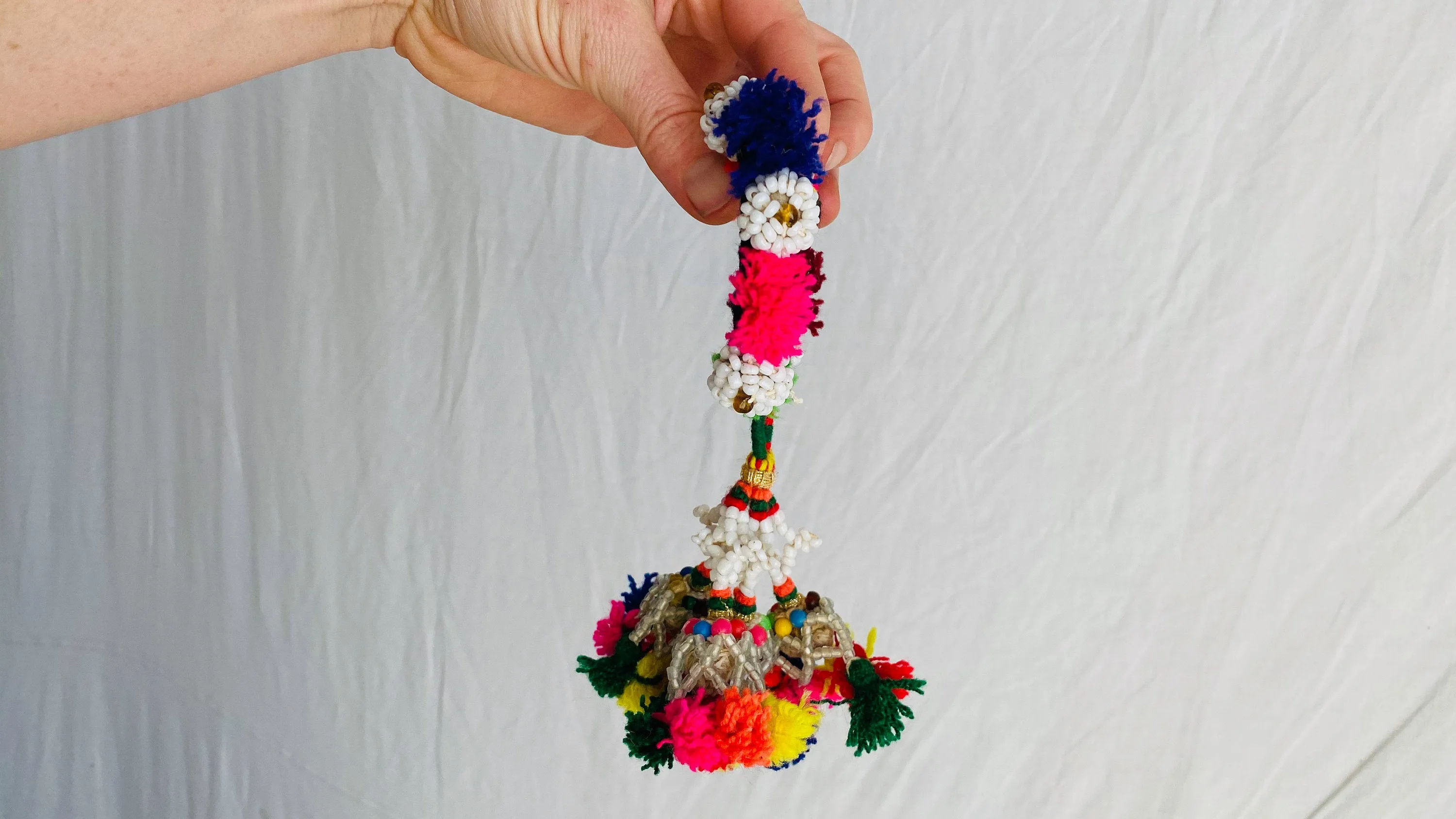 Two Vintage Banjara Tassel Bracelet. Tassels. 0195