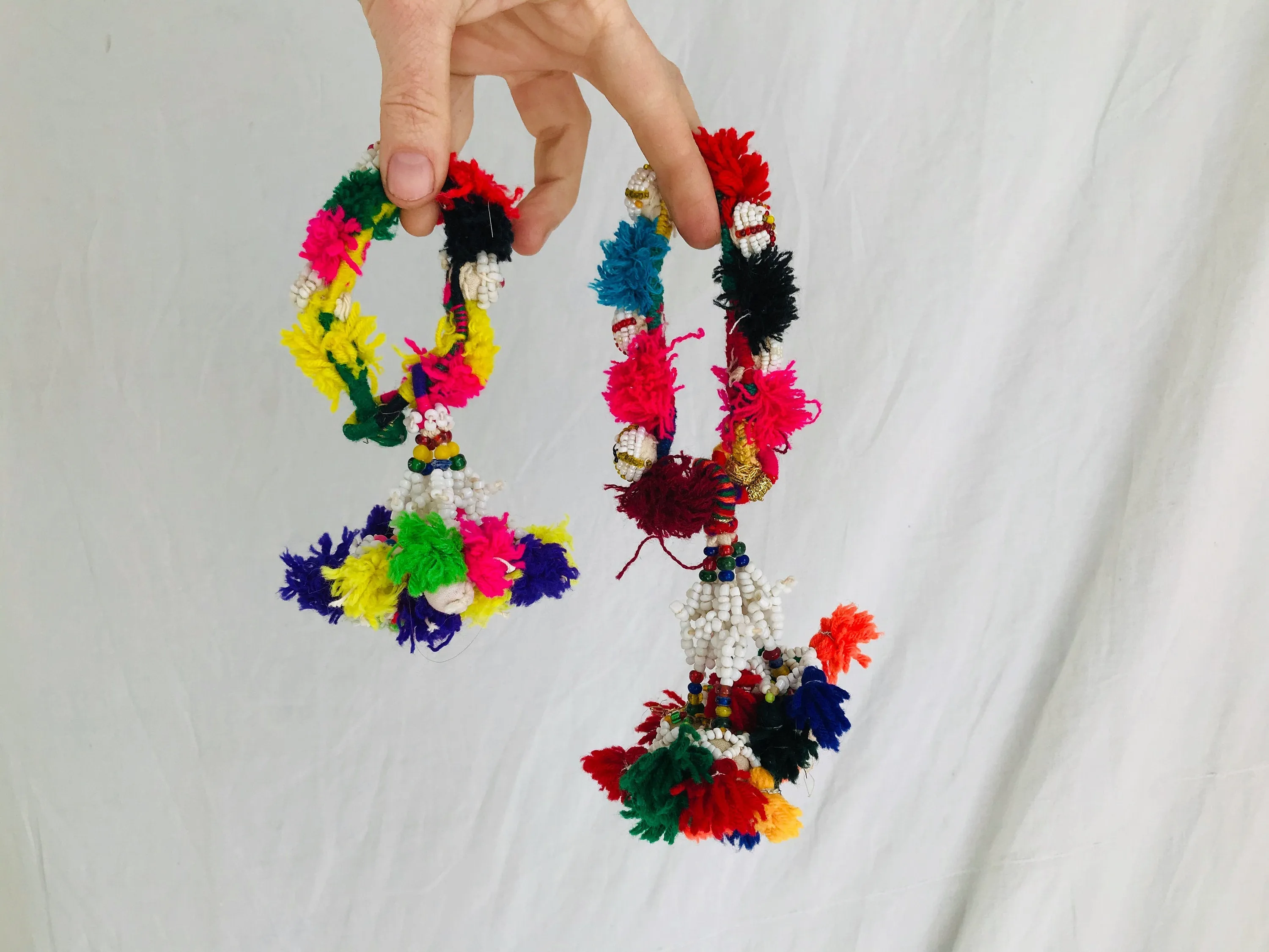 Two Vintage Banjara Tassel Bracelet.