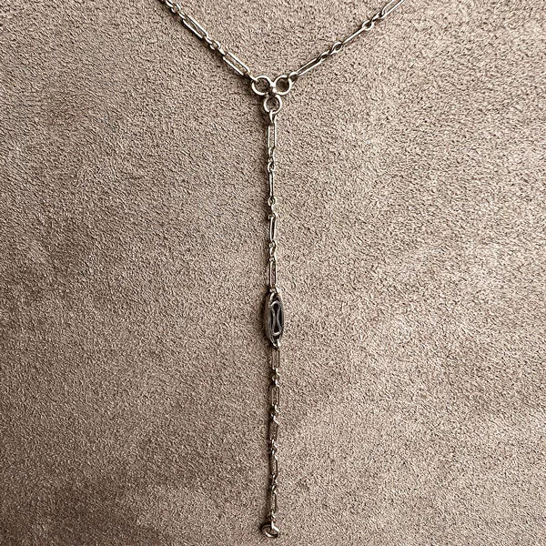 Vintage Fancy Link Y Chain Necklace