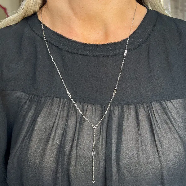 Vintage Fancy Link Y Chain Necklace