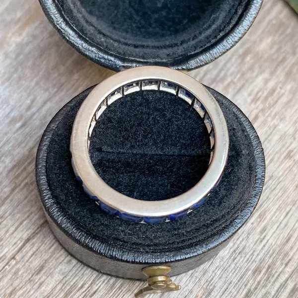 Vintage Sapphire Eternity Band, Size 6 1/4