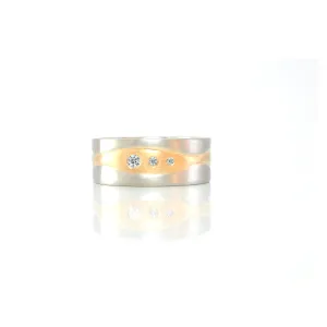 Wave Marriage of metal with diamonds