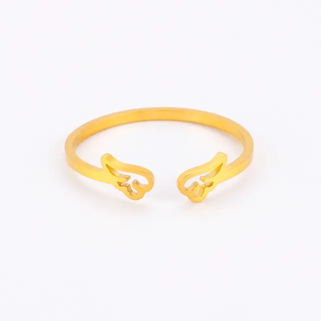 Women's Minimalist Angel Wings Ring