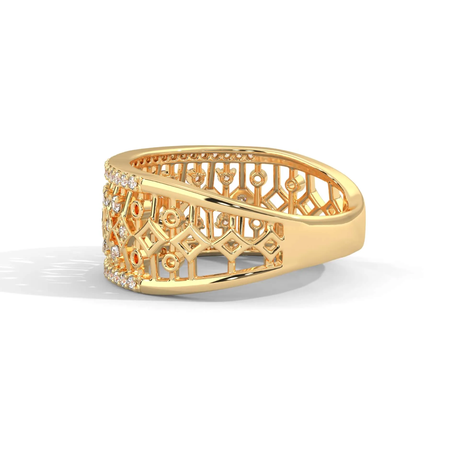 Yami Designer Silver Band | 22KT Gold Vermeil