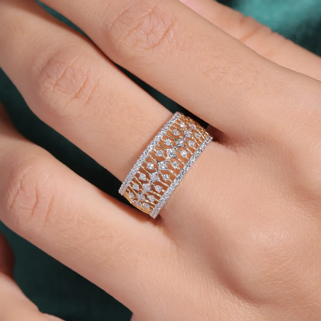 Yami Designer Silver Band | 22KT Gold Vermeil