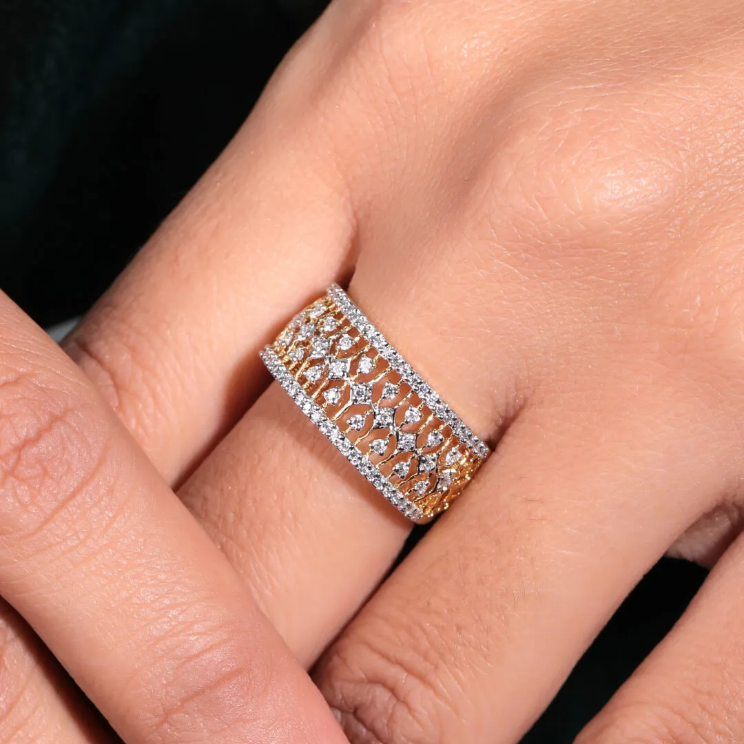 Yami Designer Silver Band | 22KT Gold Vermeil