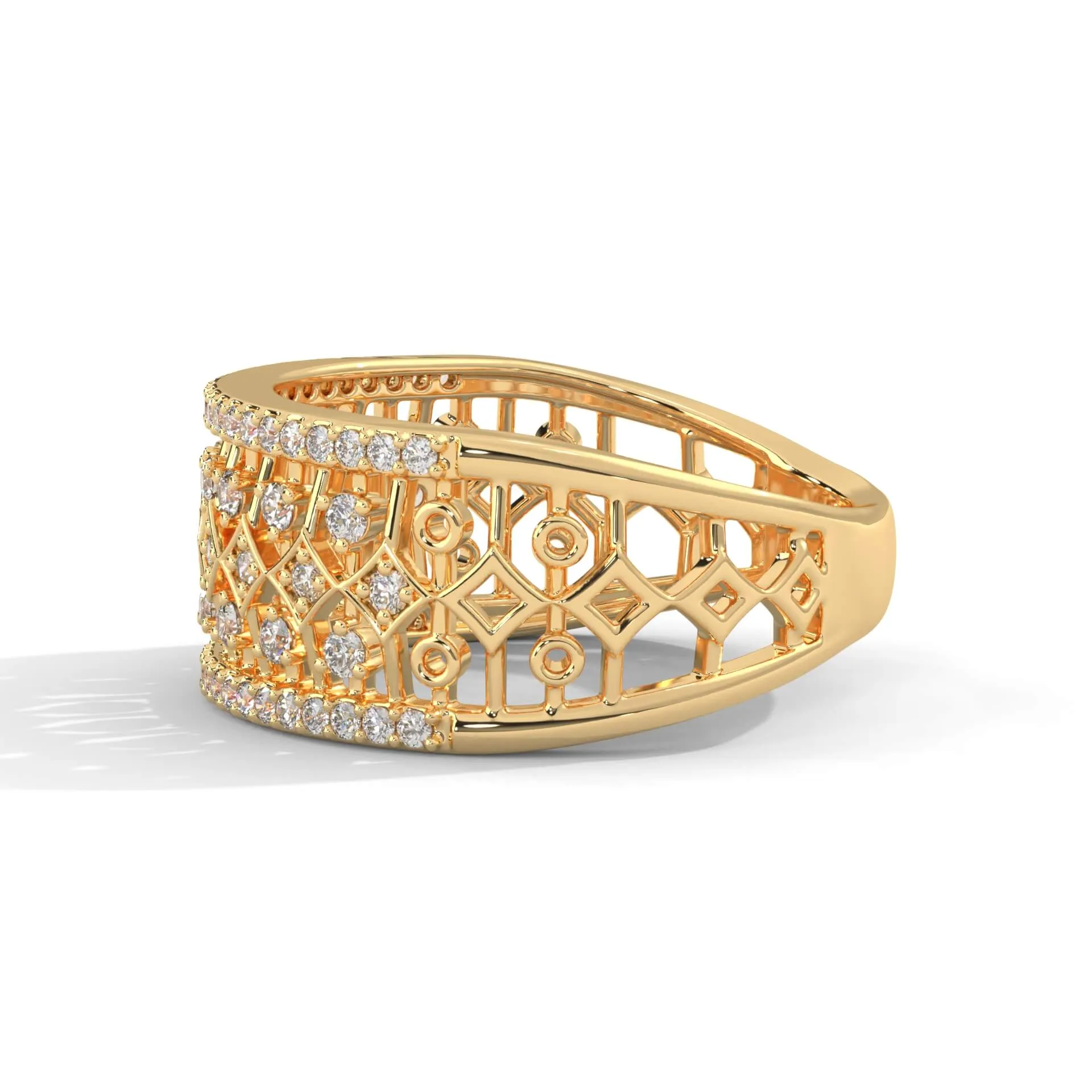 Yami Designer Silver Band | 22KT Gold Vermeil