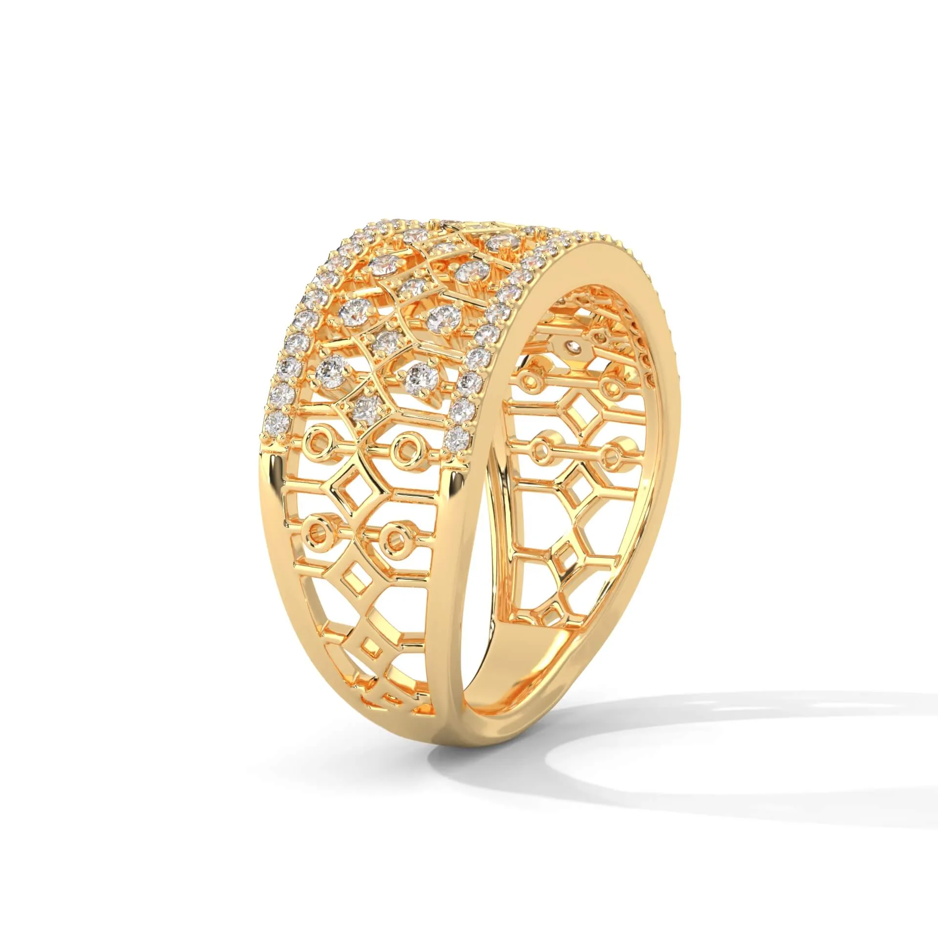 Yami Designer Silver Band | 22KT Gold Vermeil